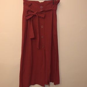 Zara Linen Skirt w/ Pockets